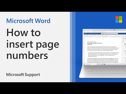 How to insert page numbers in a Word document | Microsoft