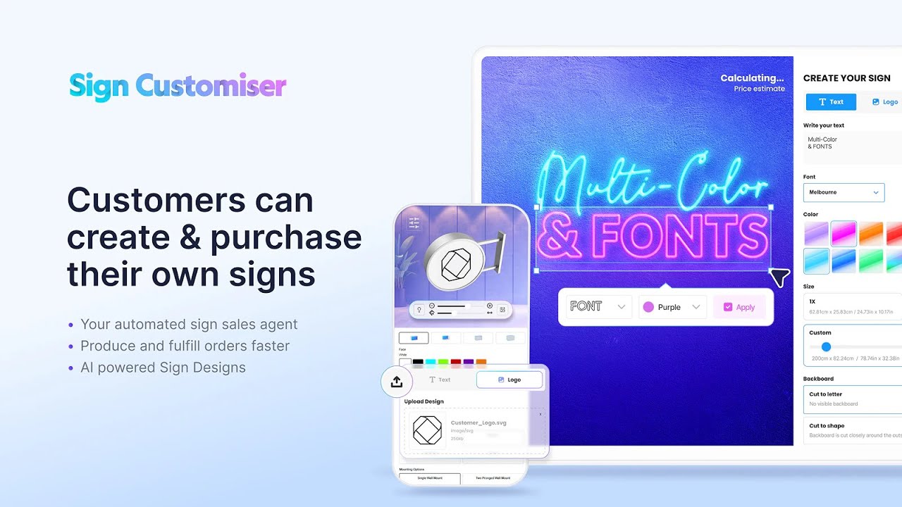 See Sign Customiser in action - supercharge your custom sign sales