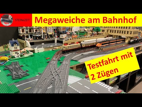 Dietmar´s Brick-World (127) TrixBrix Weichen links am Bahnhof