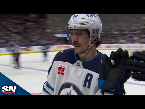Jets' Mark Scheifele Chases Maple Leafs' Joseph Woll With Fourth Goal