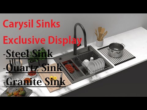 Carysil sinks exclusive display | steel sink | quartz sink |...