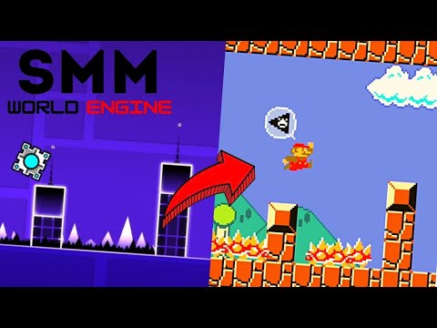 Stereo Madness en Super Mario Maker World Engine