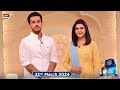 Shan e Suhoor | Azaan Sami Khan | 22 March 2024 | ARY Digital
