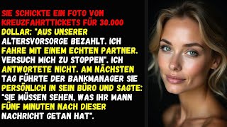 Sie schickte ein Foto von Kreuzfahrttickets für 30.000 Dollar: 