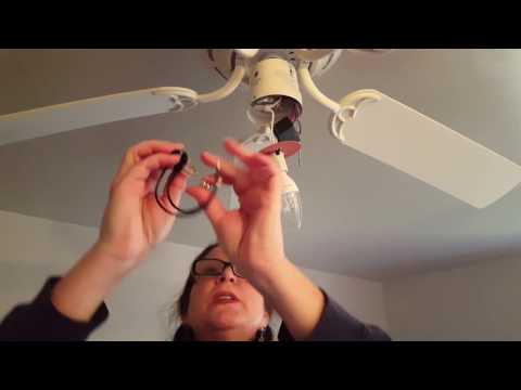 How to install a new pull chain on a ceiling fan light