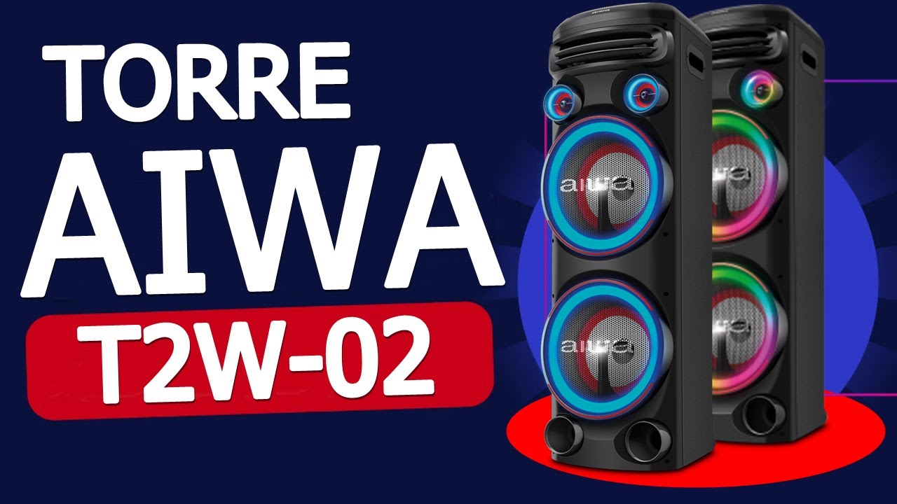 LANÇAMENTO TORRE DE SOM AIWA AWS-T2W-02 2300W RMS E ILUMINAÇÃO RGB