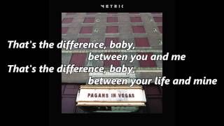 Metric - Blind Valentine (with lyrics)