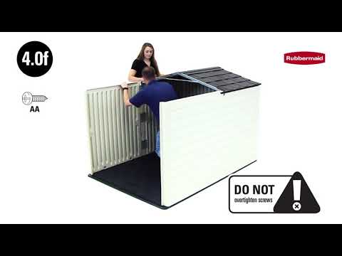 Rubbermaid Slide Lid Shed Installation