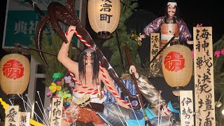令和4年度土崎港曳山祭り　愛宕町の御幸山車と戻り山車