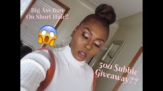 Download lagu Big Ass Bun with No Hair!!! 😱 || 500 Subbie Giveaway?? || Brown Beauty mp3