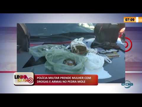 PM prende mulher com drogas e armas no bairro Pedra Mole (18 05 20)