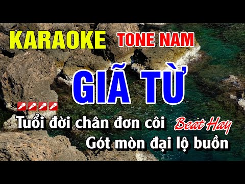 Karaoke Giã Từ Tone Nam Nhạc Sống Dễ Hát | Nguyễn Linh