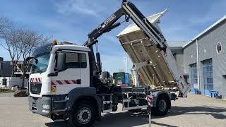 MAN TGS 18.360 / FASSI F135 REMOTED CRANE / TIPPER / BIG AXLE / FULL dump truck | Image 4 - Autoline