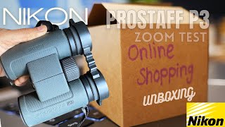 NIKON Prostaff P3 10X30 Binoculars UNBOXING & ZOOM TEST