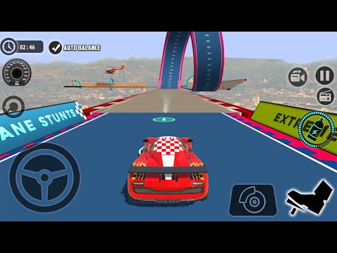 Impossible Car Tracks 3D - Red GT Car Driving Impossible Stunts levels 1 to 8 Android Gameplay