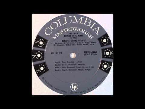 mozart, String Quintet In G Minor, K516, Budapest quartet