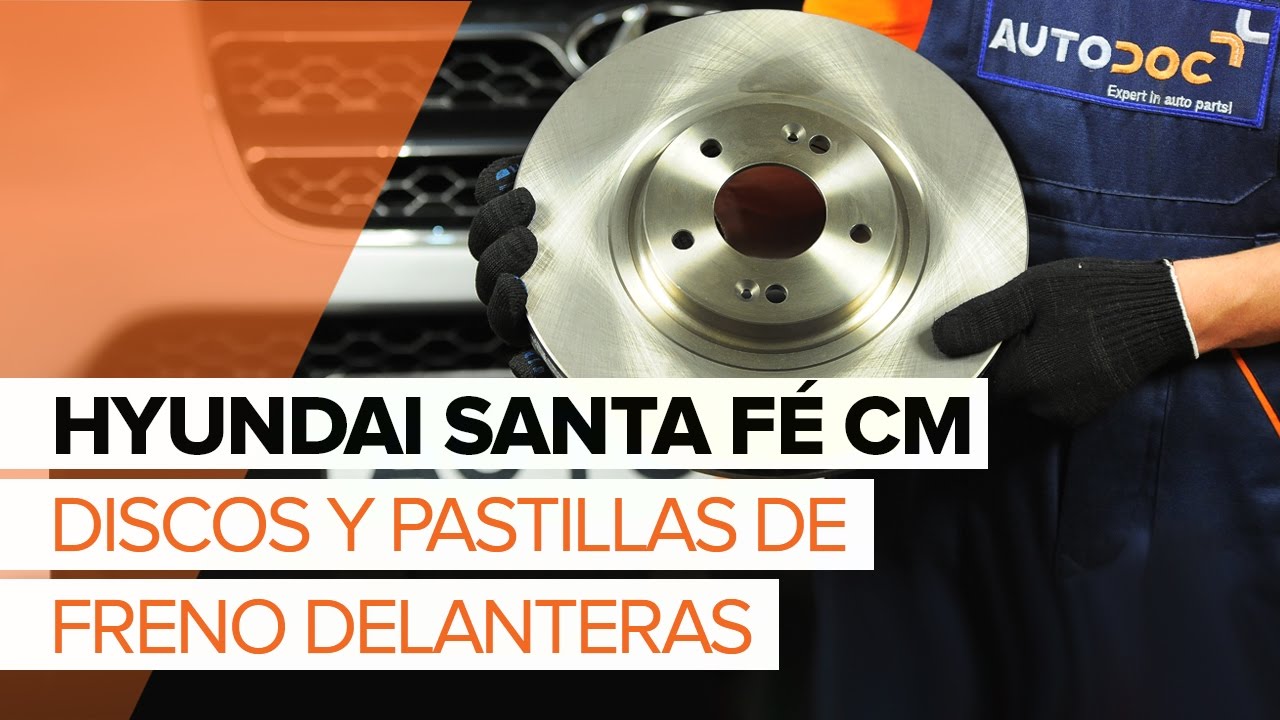 Cómo cambiar: discos de freno de la parte delantera - Hyundai Santa Fe CM | Guía de sustitución