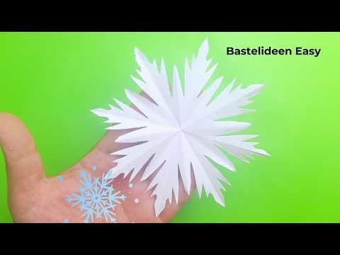 Basteln Mit Papier - Schneeflocken Basteln - Bastelideen Easy