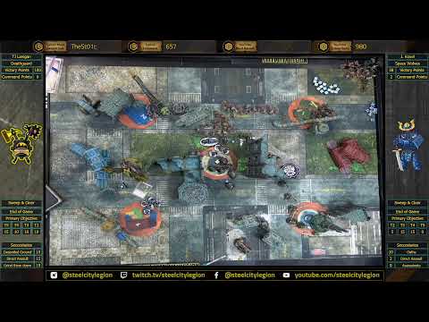 Warhammer 40k Live - TJ Lanigan (Death Guard) vs J. Kovel (Space Wolves)