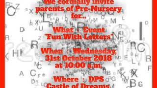Invitation for Pre-Nursery Event
