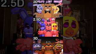 Download lagu FNaF Animatronics 6 AM & 12 AM - 2D VS 2.5D VS 3D mp3