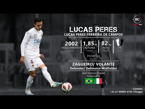 Lucas Peres, atleta profissional ,  Zagueiro canhoto, e atua pela lateral.