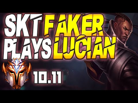 SKT T1 Faker Plays Lucian vs Syndra Mid Lane - 10.11