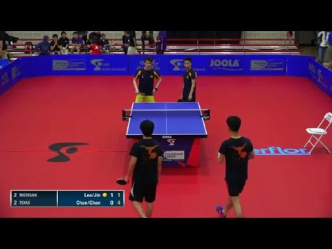 2016 NCTTA Nationals Coed Team 1/4 Final - Lee/Jin (Michigan) vs Chan/Chen (Texas)