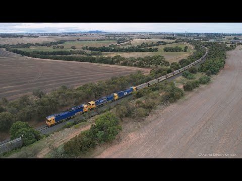 7731V Pacific National Grain Train Arrives At Gheringhap (28/4/2022) - PoathTV Australian Railways