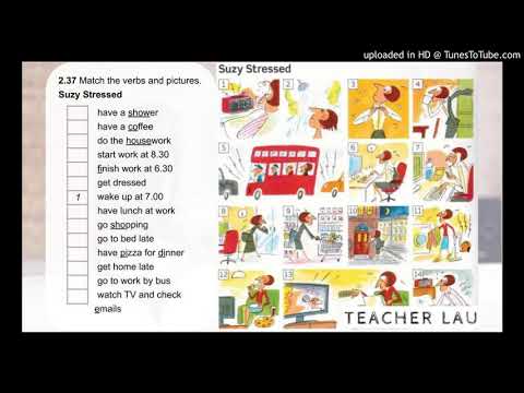 4B 2.37 Vocabulary: everyday activities - Suzy Stressed