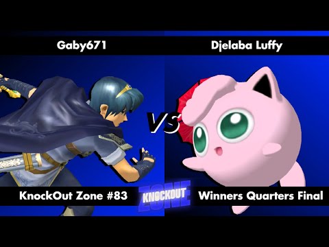 KnockOut Zone #83 - SSBM Winners Quarters Final - Gaby671 (Marth) vs Djellaba Luffy (x)