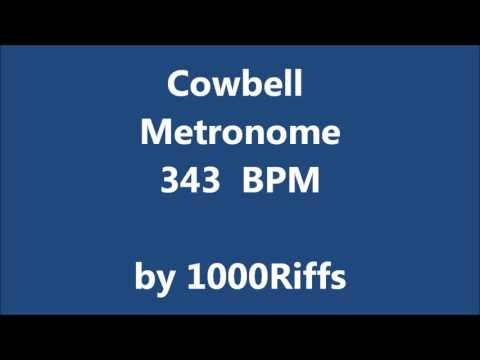 Cowbell Metronome 343 BPM - Beats Per Minute