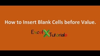 Download the video "How to Insert Blank Cell before value ( Excel Trick)"