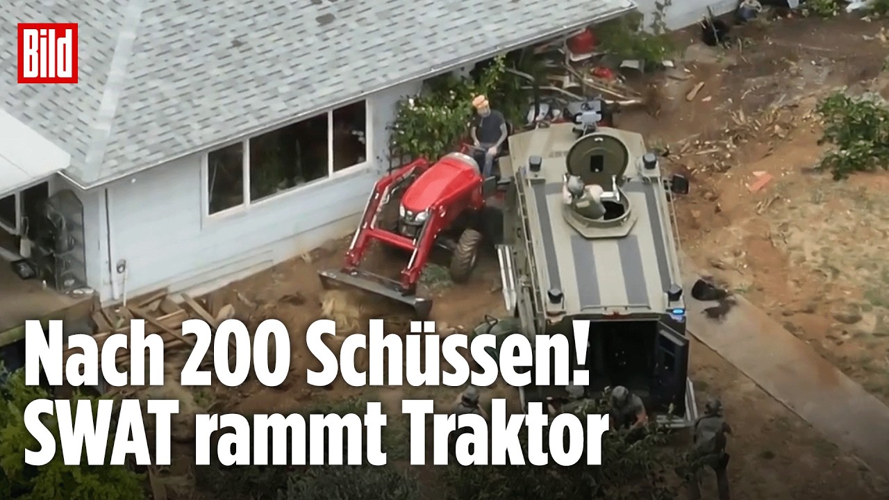 SWAT-Zugriff: Polizei stoppt bewaffneten Mann mit Traktor