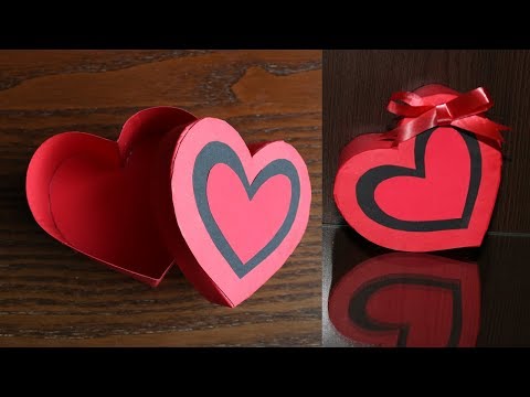 How To Make  A Heart Shaped  Paper Gift Box - Heart Box - Paper Craft