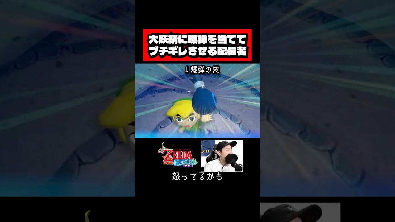 大妖精に爆弾を当ててブチギレさせる配信者 #ゲーム #ゲーム実況 #ゼルダの伝説