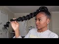 JUMBO BRAID GODDESS PONYTAIL | Natural Hair