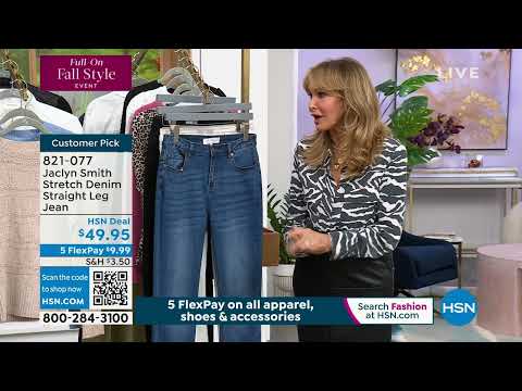 Jaclyn Smith Stretch Denim Straight Leg Jean