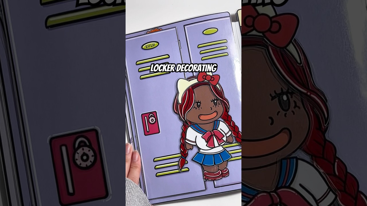Paper doll locker decorating kawaii hello kitty #paperdoll #tocalifeworld #schoollife #barbieparty