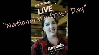 Living SamIaM- National Waitstaff  Day:  😍 More than Lunch,  A message for Amanda