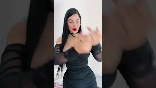 She Looks So Sexy In Black Dress #shorts #shotvids #viralshots #trendingshorts