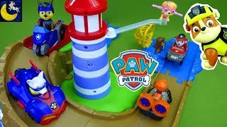 Funny Toy Stories for Kids Paw Patrol Mission Paw Toys Race at Skye & Zuma's Lighthouse Playset!