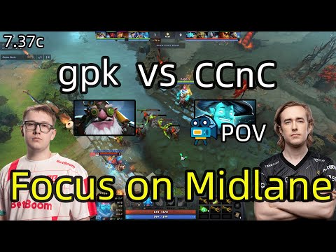 CCnC Storm Spirit VS gpk Sniper | Focus on Midlane | 7.37c