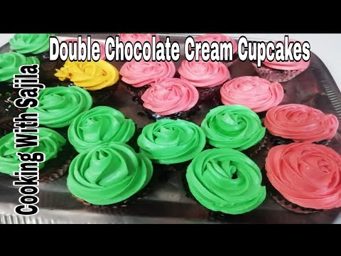 Double Chocolate Cream Cupcakes by Sajila Mujahid