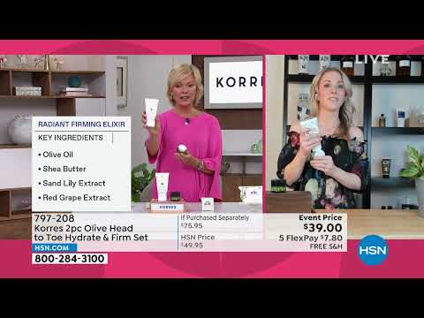 Korres 2piece Olive HeadtoToe Hydrate   Firm Set