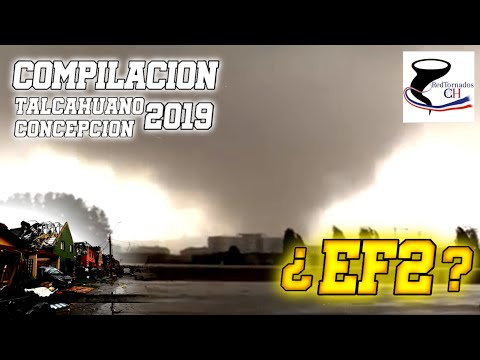 Compilación de Videos: Tornado de Talcahuano y Concepción, 31 de mayo de 2019 (EF1-EF2) - [RTC]