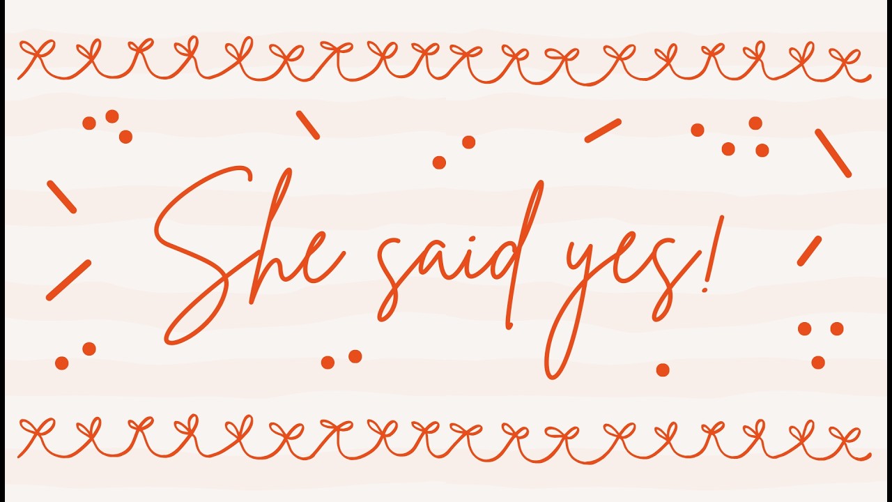 She Said Yes! Engagement Party TV Background | Celebration Screen | 3 Hours