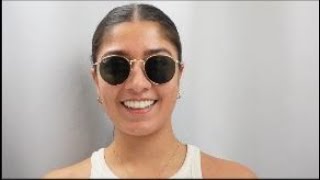 Woman model wearing Ray-Ban RB3447 001 Sunglasses