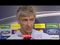 Arsene Wenger after Arsenal lost the 2006 Champions League Final to Barcelona