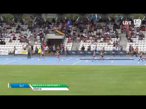 Girls U13 4 x 100m Heat 1 - 2018 SUBWAY State Relay Championships // LAVicTV